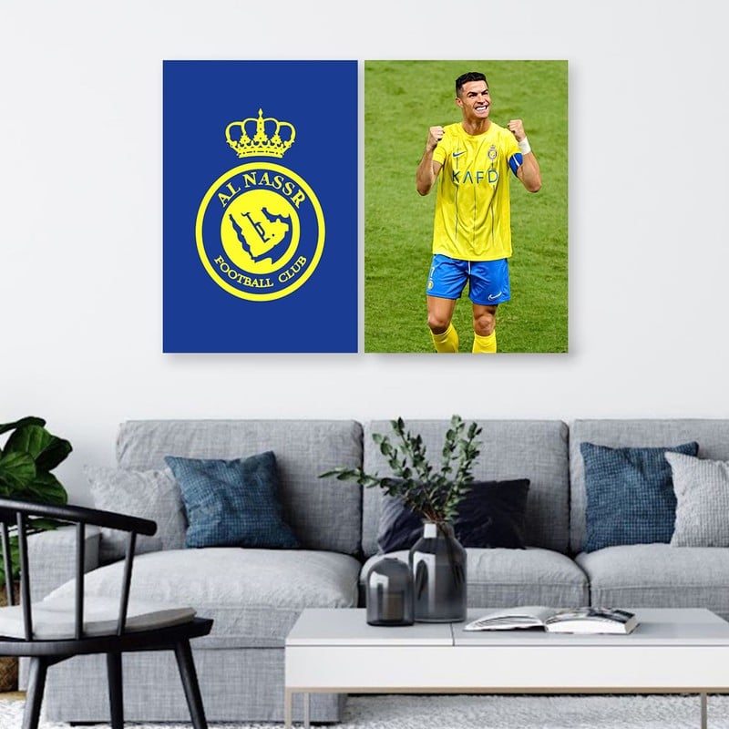 Marktna A double canvas print with a sports design for Al-Nassr Club - Image 1