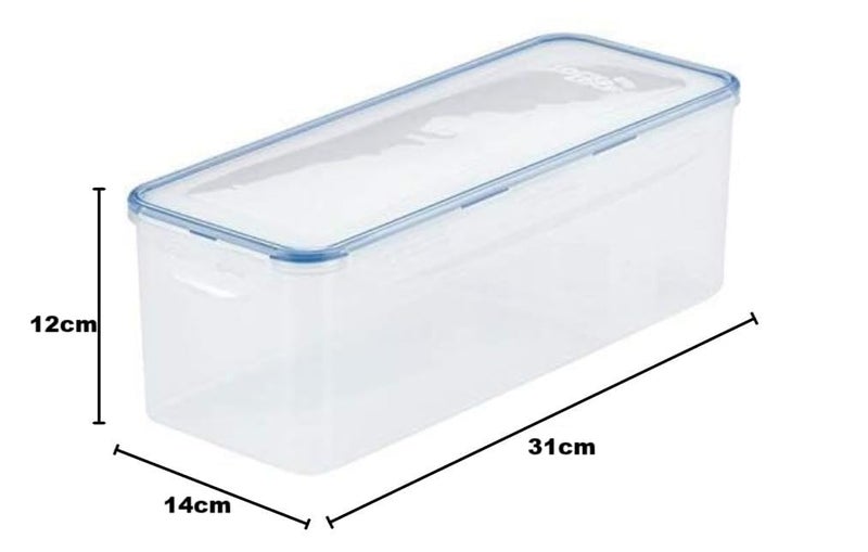 ENTITY Bread Box for Fridge StoragePlastic Airtight Container Big Bread Box Multi Storage Bread container Food Grade Plastic Container With Lid 3800ml Transparent Pack of 1 - Image 3