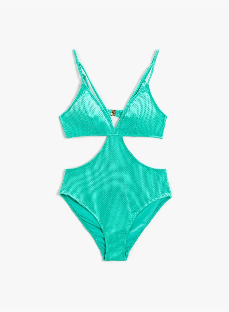 KOTON Cut Out Detail Swimsuit