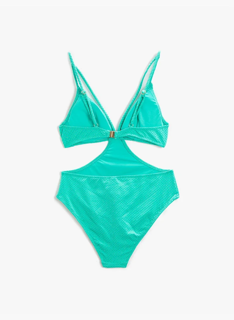 KOTON Cut Out Detail Swimsuit