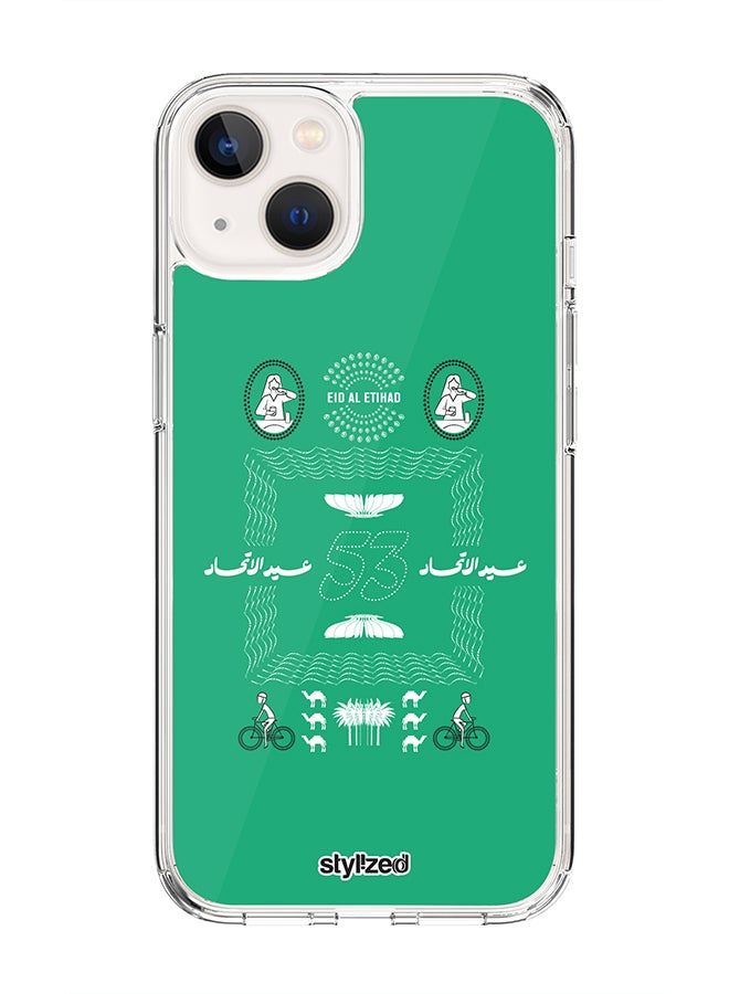 Classic Clear For iPhone 15 Plus, Hybrid Soft Case Flexible Edges Anti Drop TPU PC Gel Thin Transparent Cover [ Designed for iPhone 15 Plus ]- Green