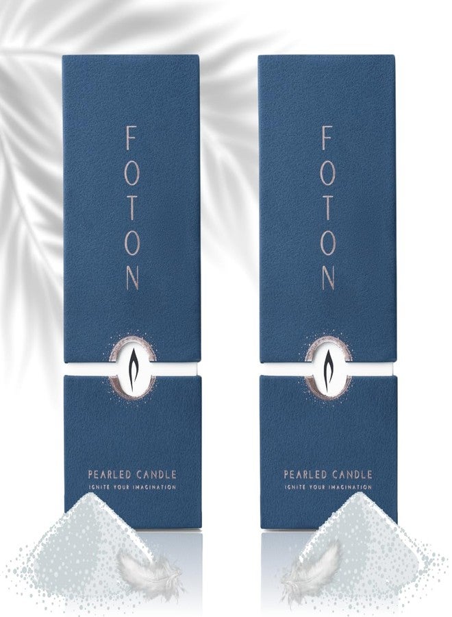 Foton شمعة فوتون بيرلد - عبوة متعددة (2 × 18 أونصة) - شموع بودرة فاخرة غير معطرة وغير سامة تدوم طويلاً - تدوم حتى 120 ساعة - قابلة لإعادة التعبئة بـ 30 فتيلًا لصنع الشموع - Image 1