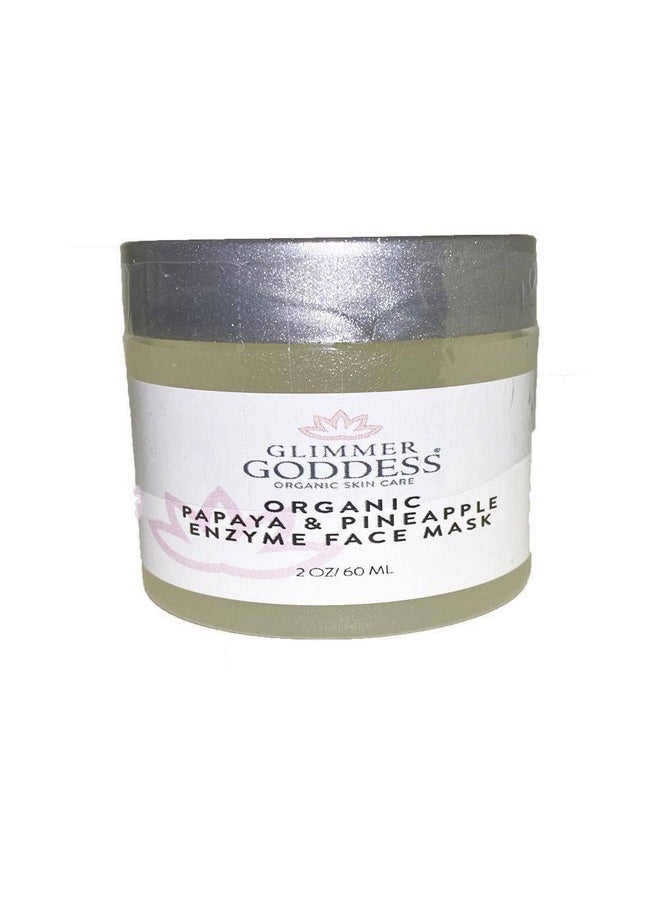 glimmer goddess Organic Face Mask To Hydrate And Exfoliate Vegan Papaya And Pineapple Enzyme Mask 2 Oz  - Image 1