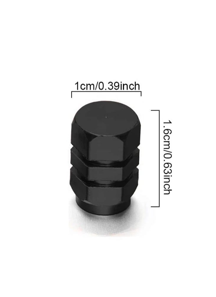Generic - Wheel Caps With a Distinctive Hexagonal Design, 4 Pieces Black - Image 1