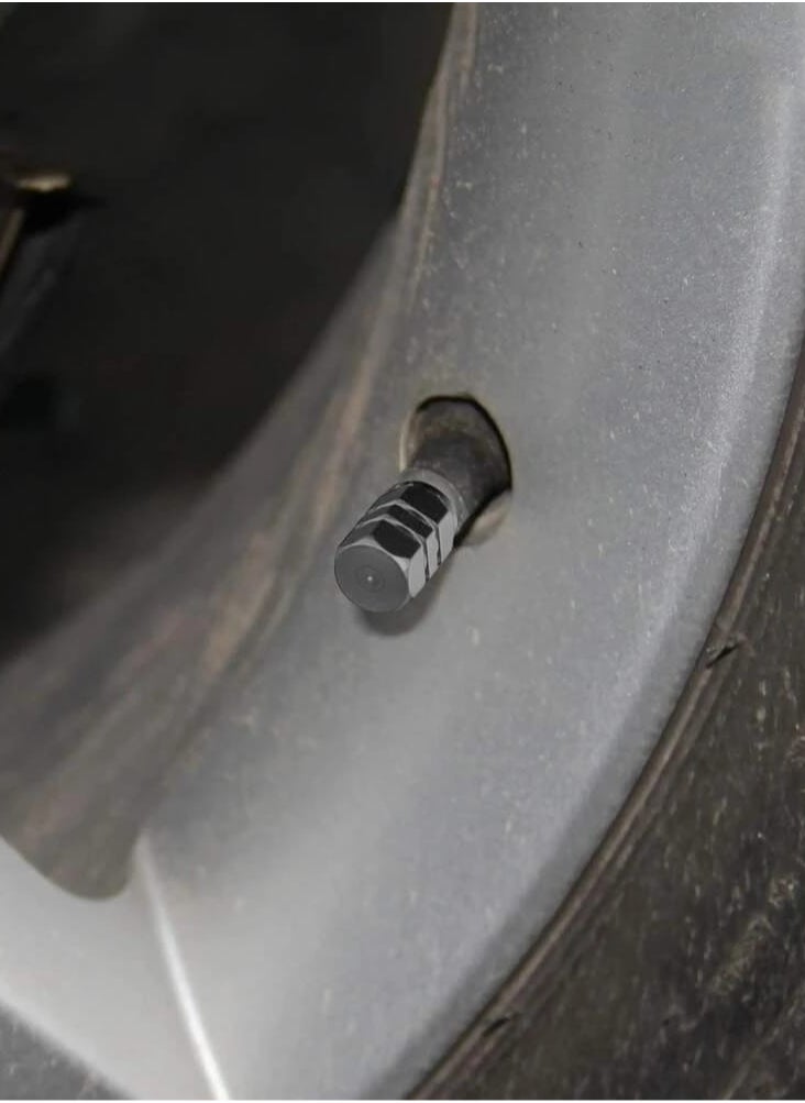 Generic - Wheel Caps With a Distinctive Hexagonal Design, 4 Pieces Black - Image 1