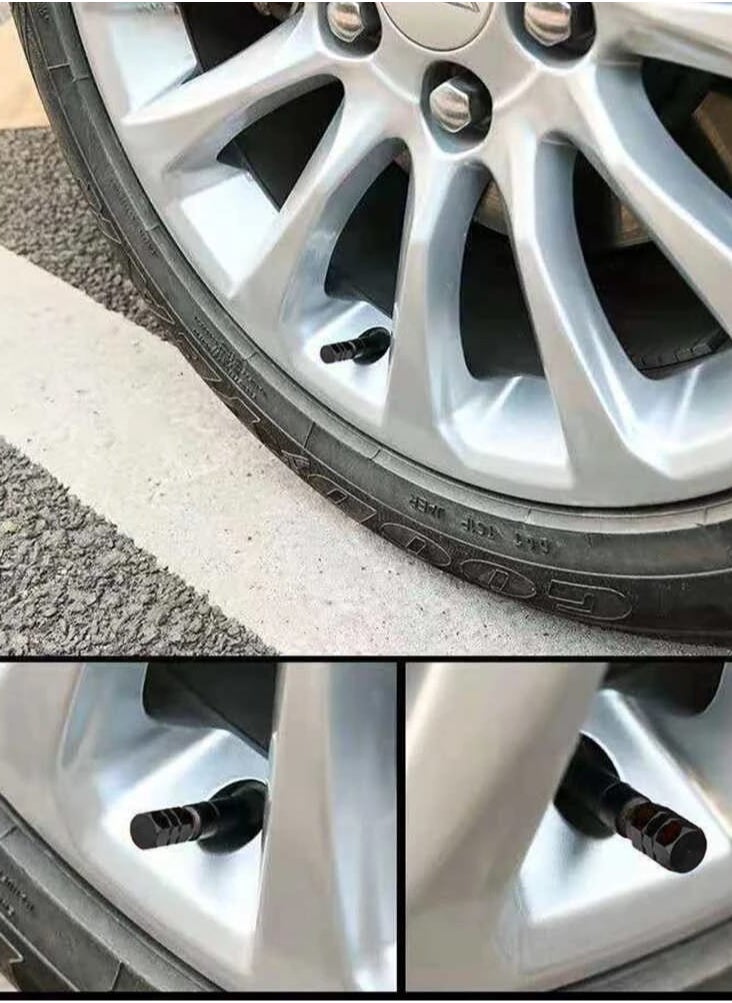 Generic - Wheel Caps With a Distinctive Hexagonal Design, 4 Pieces Black - Image 1