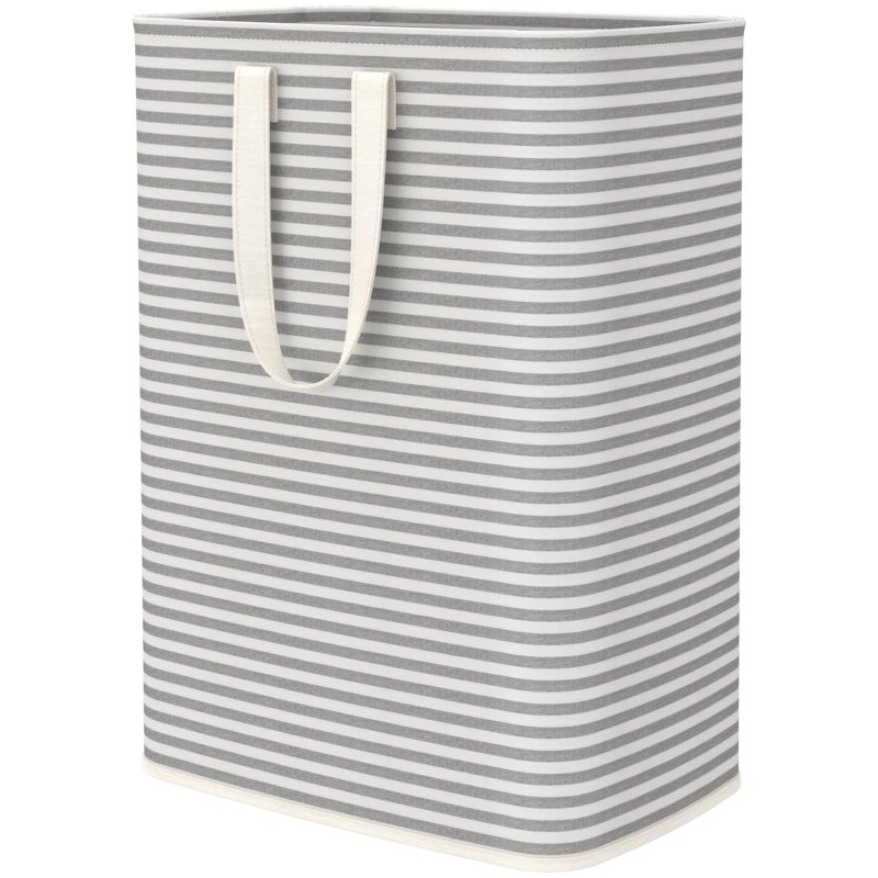 Lifewit 1 Pack Laundry Hamper Large Collapsible Laundry Baskets, Freestanding Waterproof Clothes Hamper with Easy Carry Handles in Laundry Room Bedroom Bathroom College Dorm, Grey, 65L - Image 1