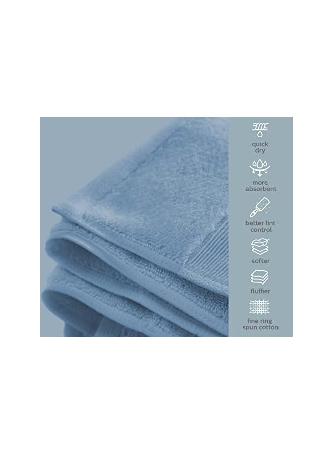 The Bros 2-Piece Luxury Bath Sheets, 100% Turkish Cotton Loops, 35 x 70 Oversized Bath Towels, Highly Absorbent and Quick Dry Bath Towels, Extra Soft Towel Set, Blue Fog - Image 3