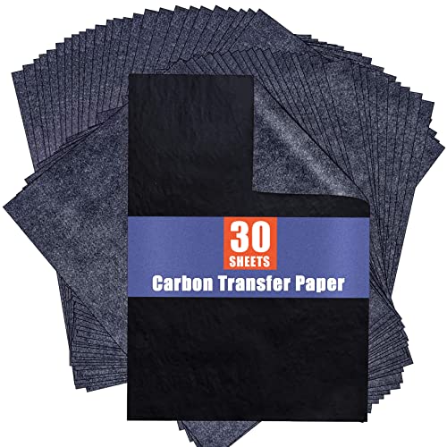 Carbon Paper for Tracing Graphite TransferPaper PSLER 30 Pcs Black Graphite Paper for Tracing Drawing Patterns on Wood Projects Canvas Fabric Artist Lettering Sketch Drawing A4 827 X 1181 Inch