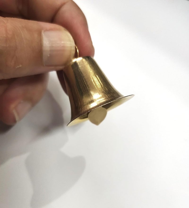 3A Featuretail Golden Metal Bells Used for DIY Crafts and Festive Decoration Golden 25Cm Set of 25pc - Image 4