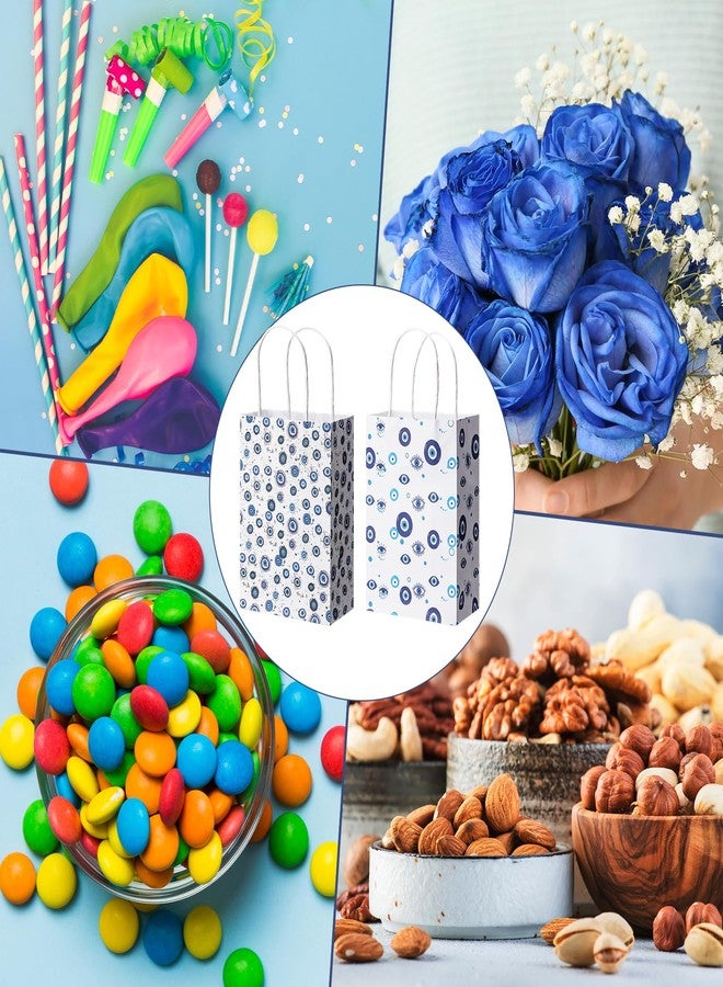 Marspark 24 Pcs Evil Eye Party Gift Bags with Handles 8.3x 5.9 Inch Evil Eye Goodie Candy Wrapping Paper Bag for Baby Shower Decor Wedding Party Supplies, Two Styles - Image 5