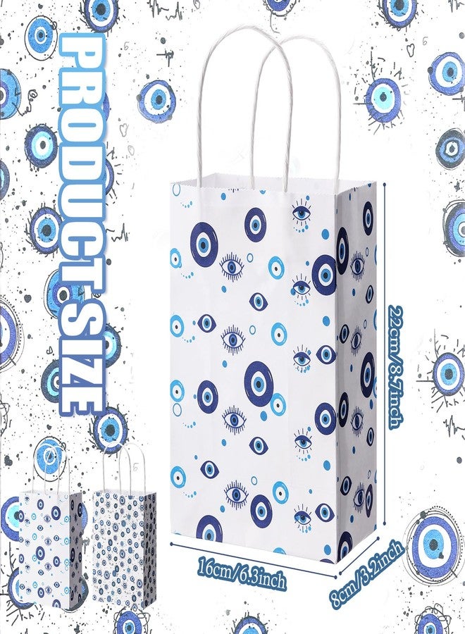 Marspark 24 Pcs Evil Eye Party Gift Bags with Handles 8.3x 5.9 Inch Evil Eye Goodie Candy Wrapping Paper Bag for Baby Shower Decor Wedding Party Supplies, Two Styles - Image 3