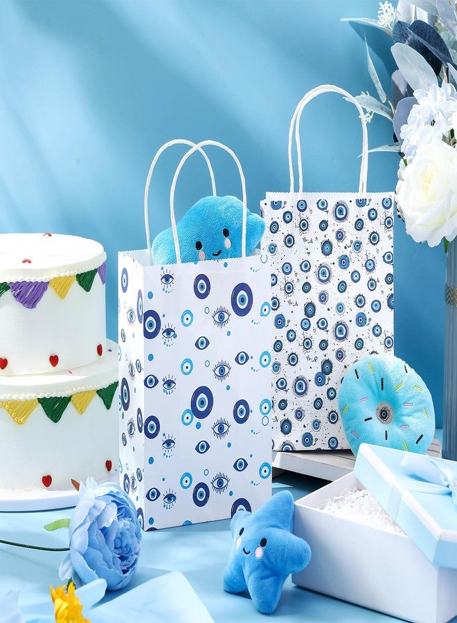 Marspark 24 Pcs Evil Eye Party Gift Bags with Handles 8.3x 5.9 Inch Evil Eye Goodie Candy Wrapping Paper Bag for Baby Shower Decor Wedding Party Supplies, Two Styles - Image 4
