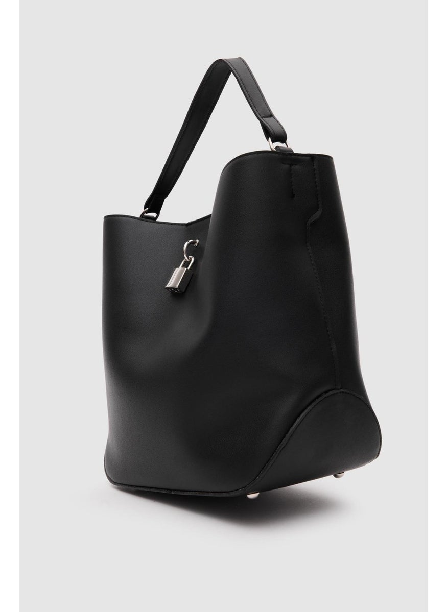 Shule Bags حقيبة يد وكتف قابلة للقفل جيمس سوداء  - Image 5