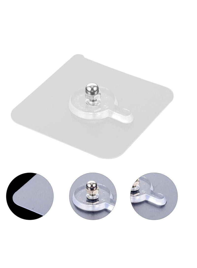 مجموعة خطافات لاصقة ببراغي ذاتية اللصق وشفافة للصور مع مقشطة لا تحتاج للثقب للحمام والمطبخ والملصقات والصور واللوحات الزخرفية من ١٥   قطعة - Image 3