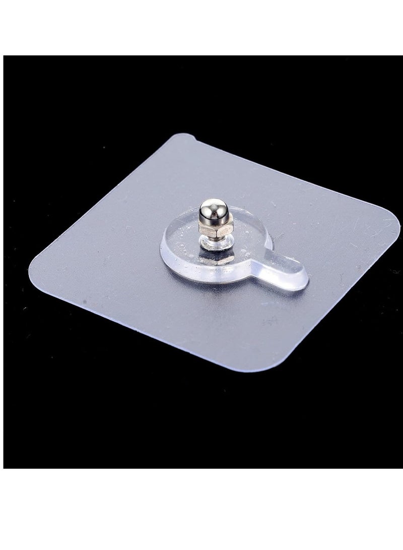 مجموعة خطافات لاصقة ببراغي ذاتية اللصق وشفافة للصور مع مقشطة لا تحتاج للثقب للحمام والمطبخ والملصقات والصور واللوحات الزخرفية من ١٥   قطعة - Image 4