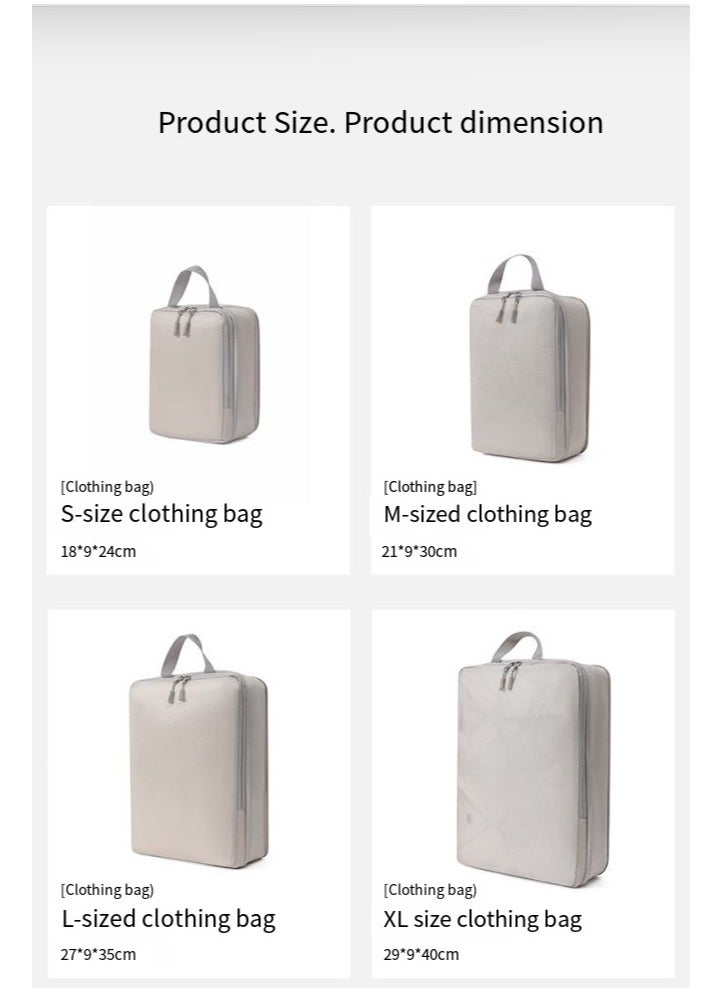 ماركة غير محددة Compression Storage Bag Travel Essentials 5 Sets Expandable Travel Bag Organizer Bags  - Image 2