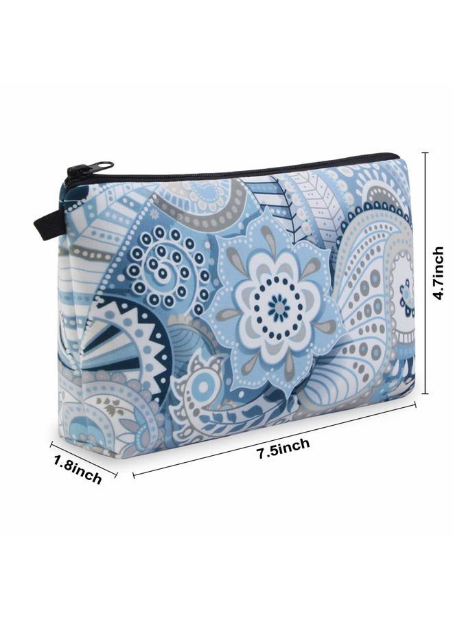 MAGEFY Makeup Bag 6 Styles Portable Travel Cosmetic Bag for Women Flower Patterns Zipper Pouch Sloth Gifts Makeup Pouch with Black Zipper (6 packs) - Image 4