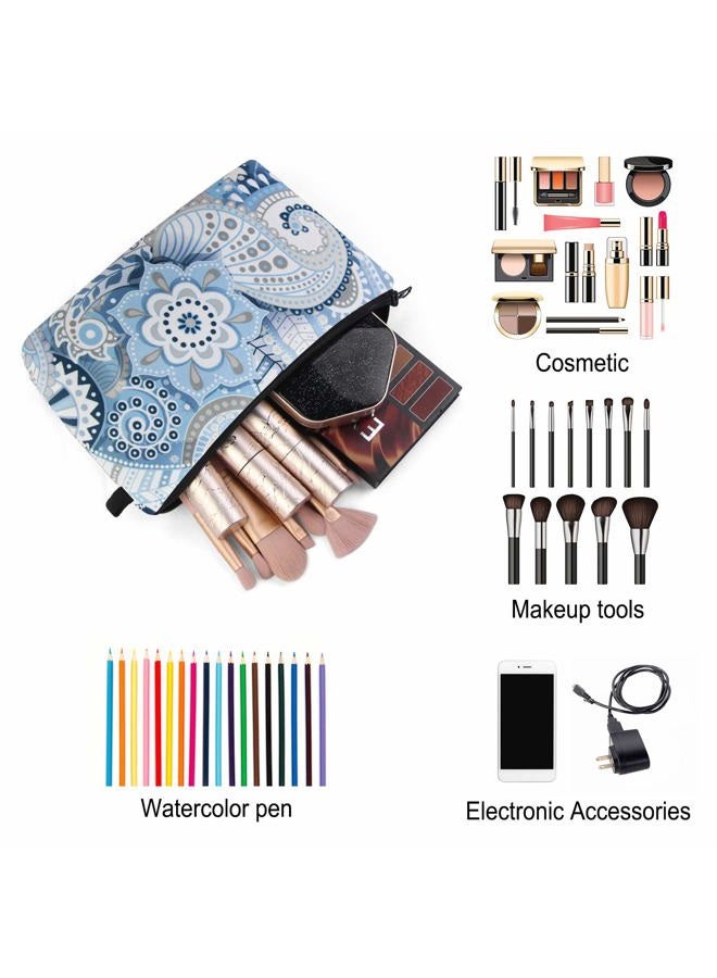 MAGEFY Makeup Bag 6 Styles Portable Travel Cosmetic Bag for Women Flower Patterns Zipper Pouch Sloth Gifts Makeup Pouch with Black Zipper (6 packs) - Image 5