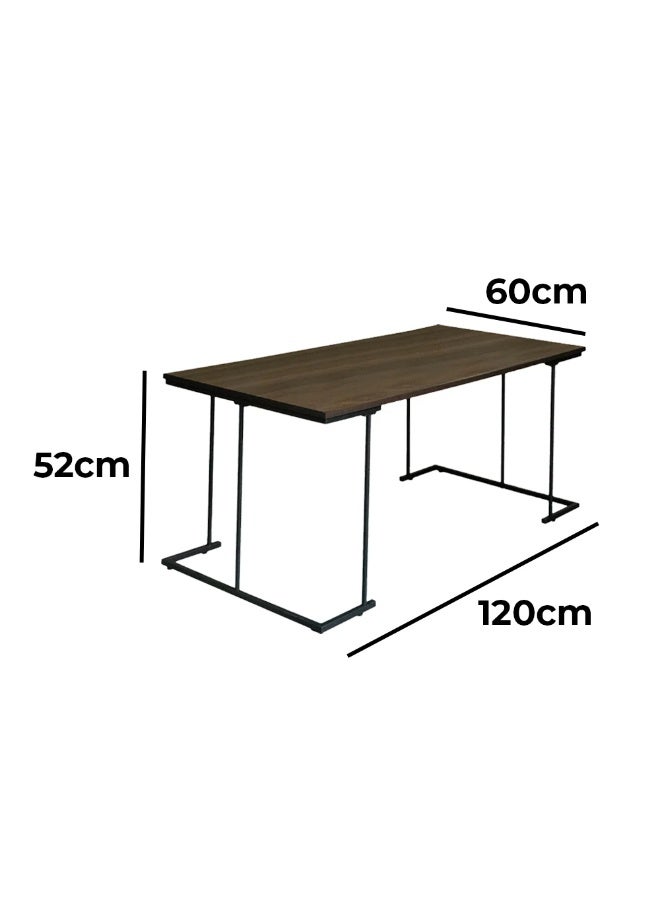Baity 5-piece wooden coffee table set - dark brown - Image 2