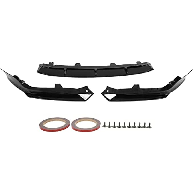 Brilluxa Front Bumper Lip Splitter, Chin Spoiler Kit, Compatible with Honda Accord 10th Gen 20182020, 3Piece Design Front Bumper Air Splitter, Exterior Body Spoiler - Image 3