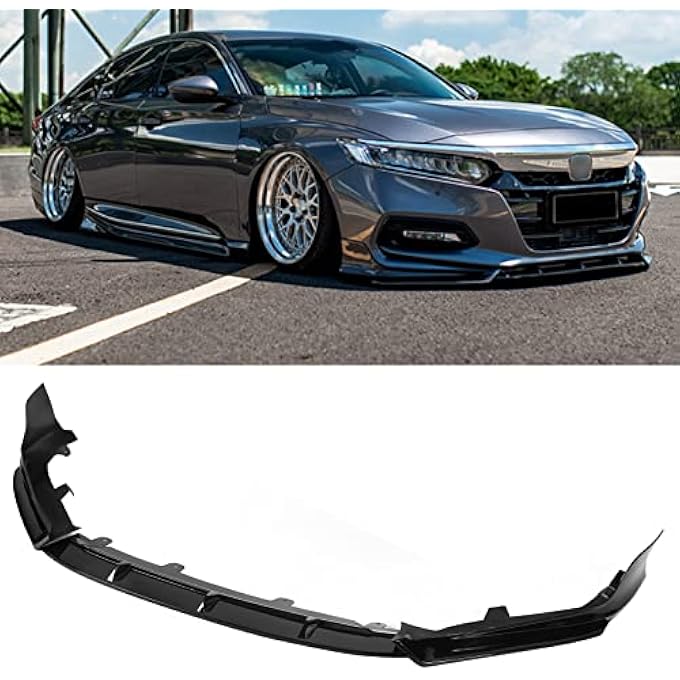 Brilluxa Front Bumper Lip Splitter, Chin Spoiler Kit, Compatible with Honda Accord 10th Gen 20182020, 3Piece Design Front Bumper Air Splitter, Exterior Body Spoiler - Image 1