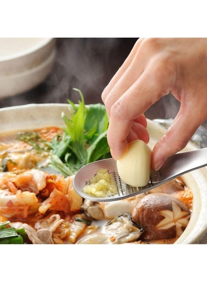HuHa KS1001 Thicken Stainless Steel Ginger Garlic Vegetable Puree Grinder, Specification: Spoon - Image 1