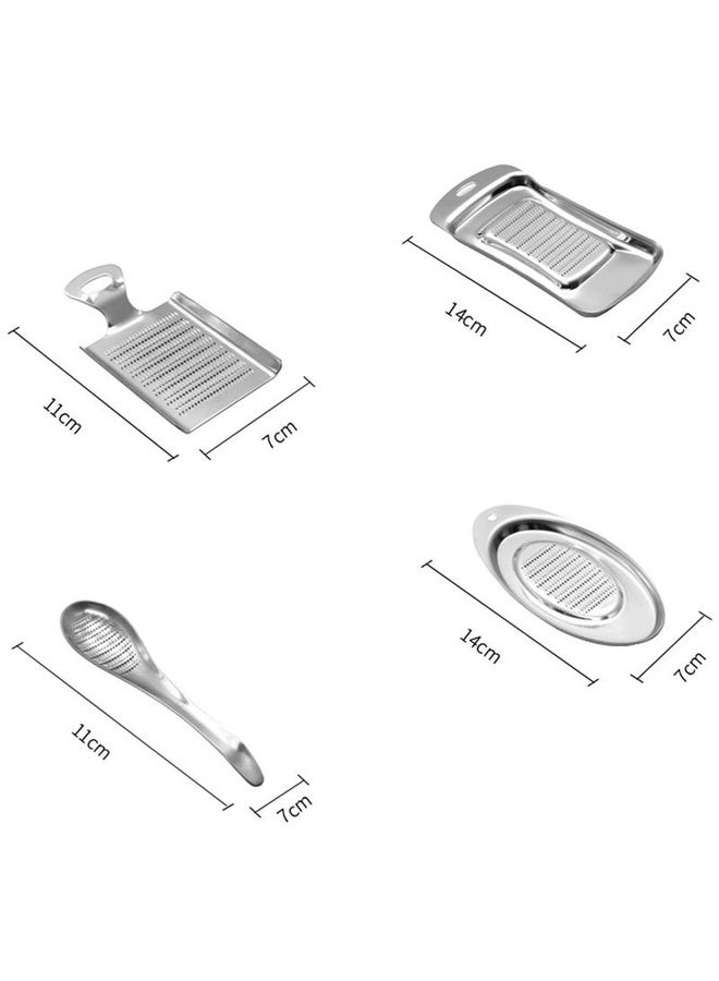HuHa KS1001 Thicken Stainless Steel Ginger Garlic Vegetable Puree Grinder, Specification: Spoon - Image 3