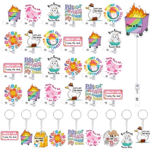 Henoyso 60 Pcs Nurses Graduation Gifts Bulk 2026 for Women CNA RN Nursing Appreciation Gifts Bulk Retractable Badge Reel Nurse Keychain for Nursing Student Doctor Graduation Funny - Image 1