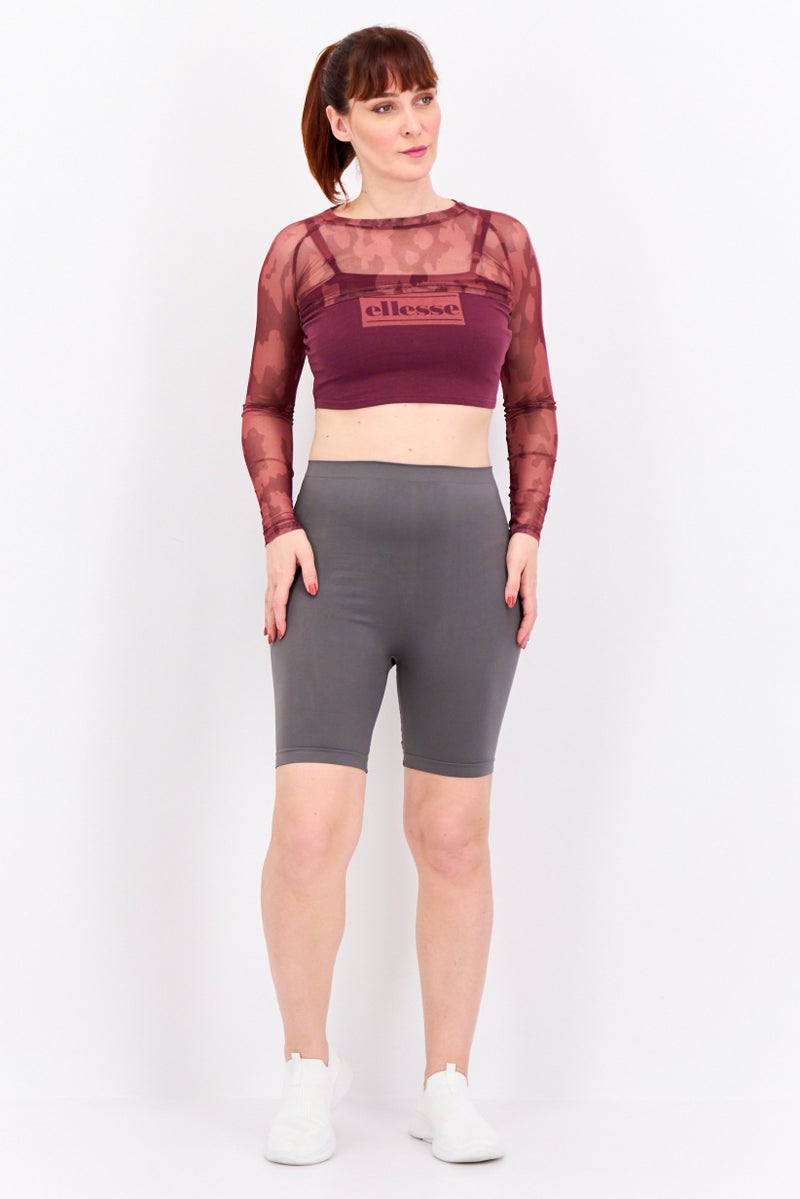 Ellesse ملابس رياضية نسائية بأكمام طويلة مناسبة، خارجية، بنفسجي داكن - Image 3