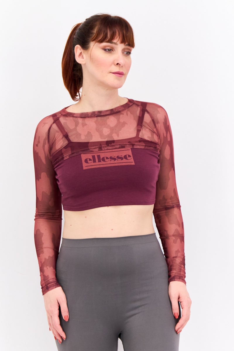 Ellesse ملابس رياضية نسائية بأكمام طويلة مناسبة، خارجية، بنفسجي داكن - Image 1