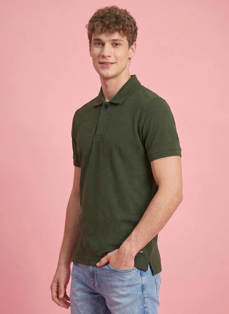 بيينغ هيومان Men Polo Collar T-shirt