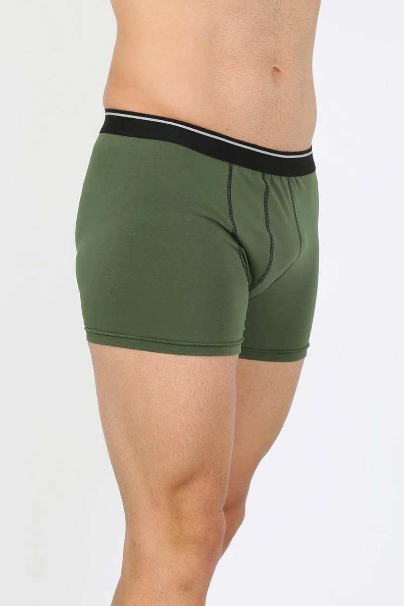 اكبينيز Men's Cotton Lycra Boxer Khaki 40133