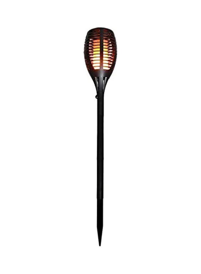 S-Color 4-Piece 96 LED Waterproof Flickering Flame Solar Light Black - Image 4