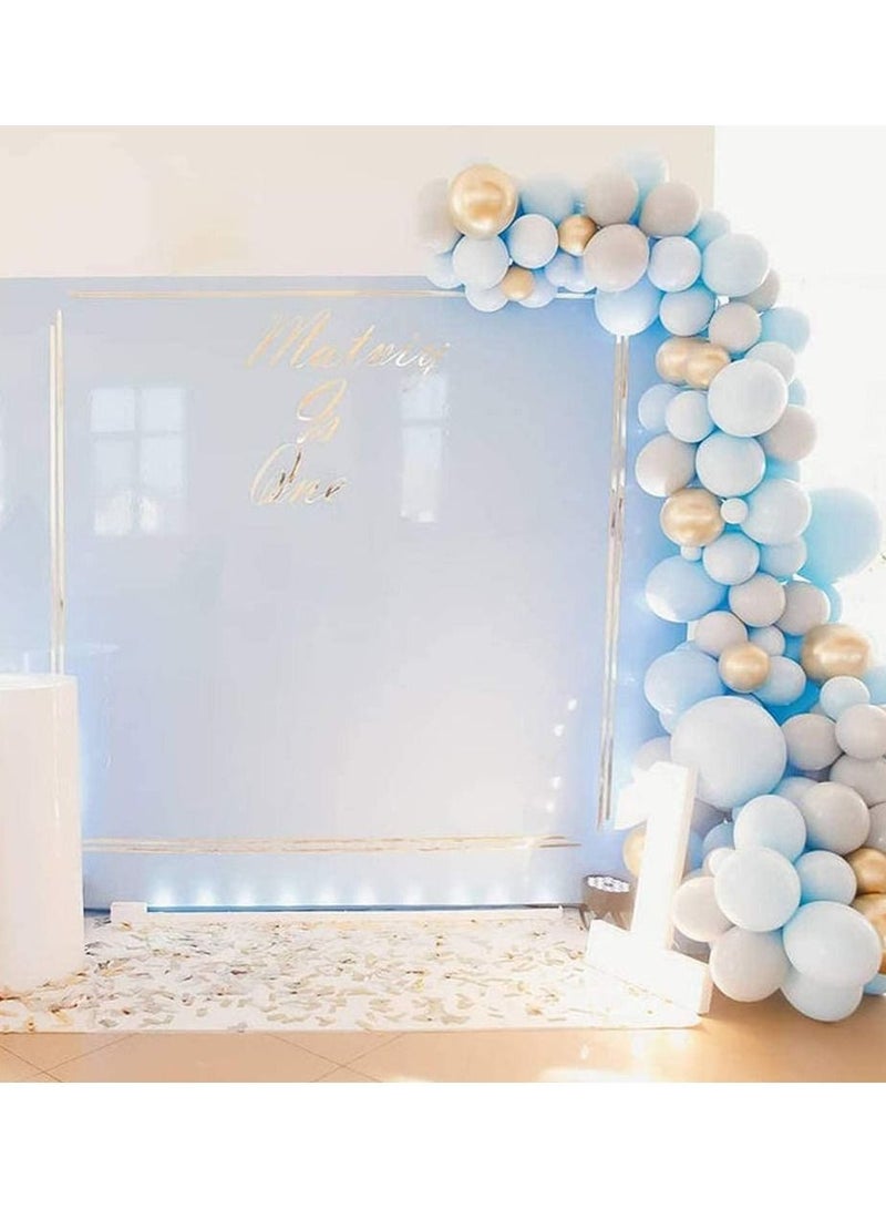 هايلاند 50 قطعة من بالونات الباستيل الزرقاء الصغيرة لديكورات الذكرى السنوية لحفلات أعياد الميلاد - Image 2