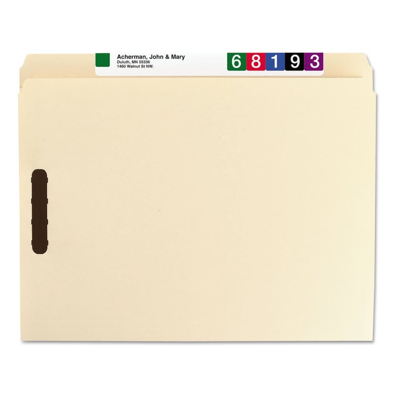 Smead Fastener File Folder, 2 Fasteners, Reinforced Straight-Cut Tab, Letter Size, Manila, 50 per Box (14513) - Image 3
