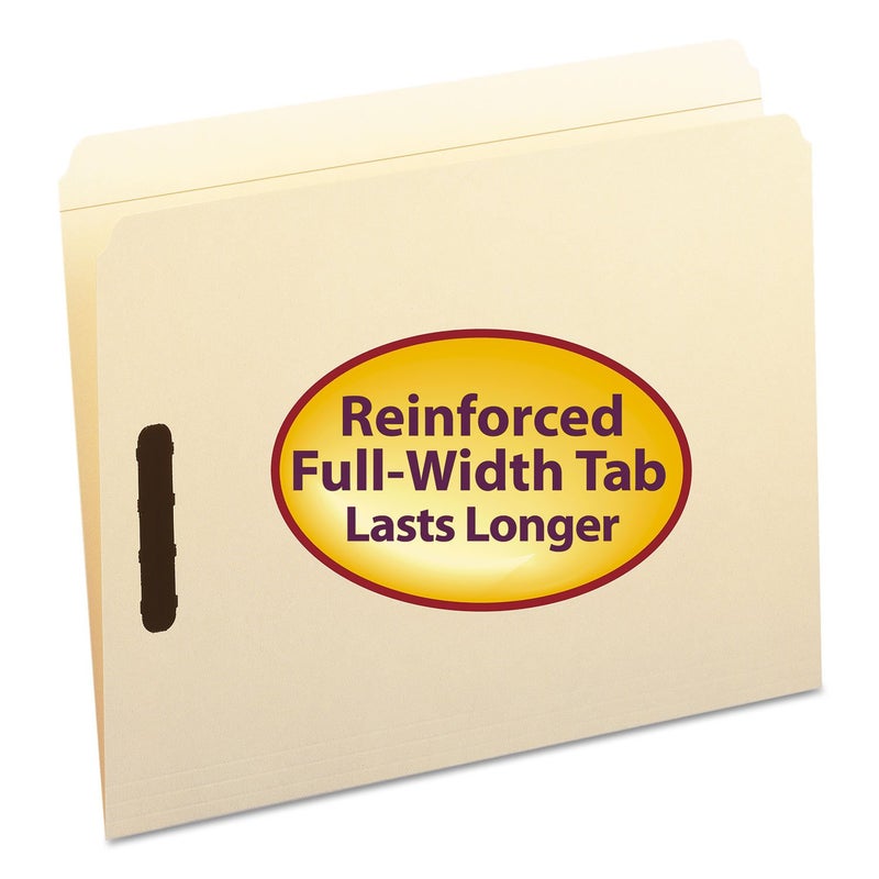 Smead Fastener File Folder, 2 Fasteners, Reinforced Straight-Cut Tab, Letter Size, Manila, 50 per Box (14513) - Image 5