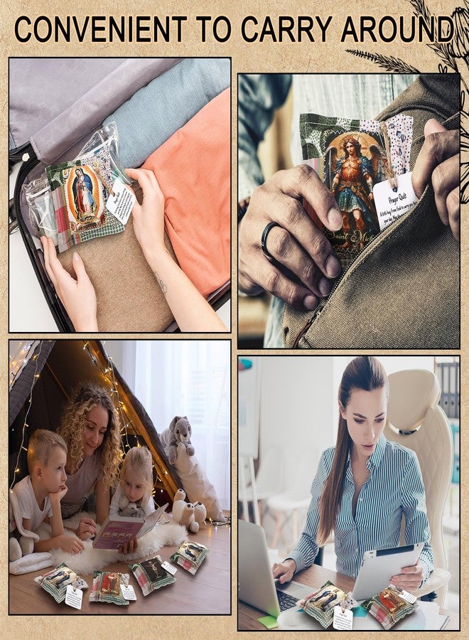 كاتفلي هدايا صلاة كاثوليكية لعيد الميلاد من كاثلي: لحاف صلاة صغير مع صليب داخلي، منديل جيب، هدايا مسيحية للتعزية للنساء، ألحفة صغيرة مزينة بآيات من الكتاب المقدس، تقدير قس الكنيسة في عيد الميلاد (6، الكل) - Image 5