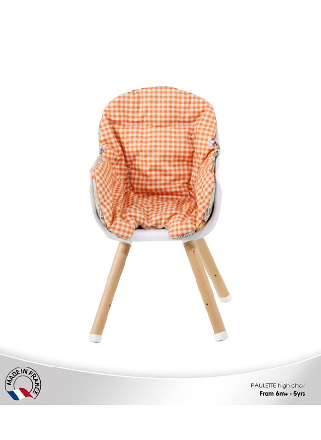 Nania 2 In 1 Paulette Highchair With Reversible Cushion - Orange  - Image 4