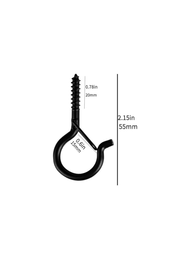PROMASS 15PCS Q-Hanger - Screw Christmas Light Hooks for Outdoor String Lights - Cup Eye Hooks with Safety Buckle, Easy Release. - Image 3