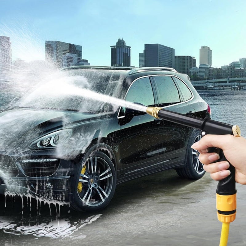 ROUNY Garden Hose High Pressure Flexible, Water hose with nozzle, Leakproof, Rust Proof, 10M Long Round Hose for Garden Cleaning, Watering, Car Wash, Lawn - Image 5