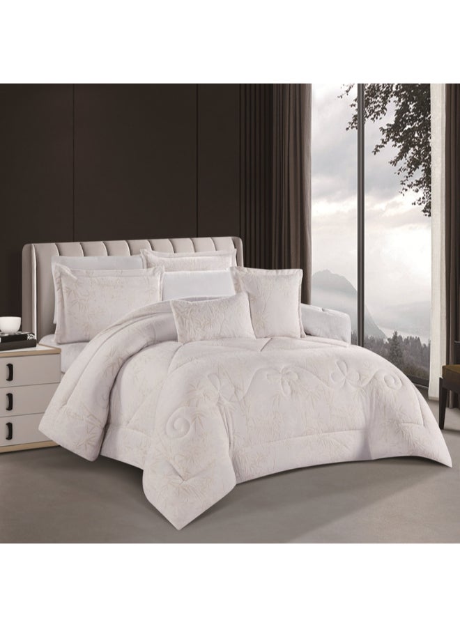Hours Winter Comforter Set Made Of Fur And Velvet Double-Sided With Durable And Soft Fabric Heavy Filling 8 Pieces King Size  - Image 2