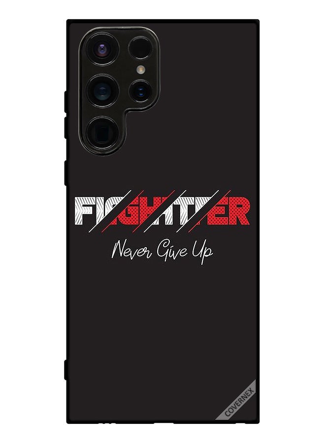 Covernex Protective Case Cover For Samsung Galaxy S23 Ultra Fighter Never Give Up - Image 1