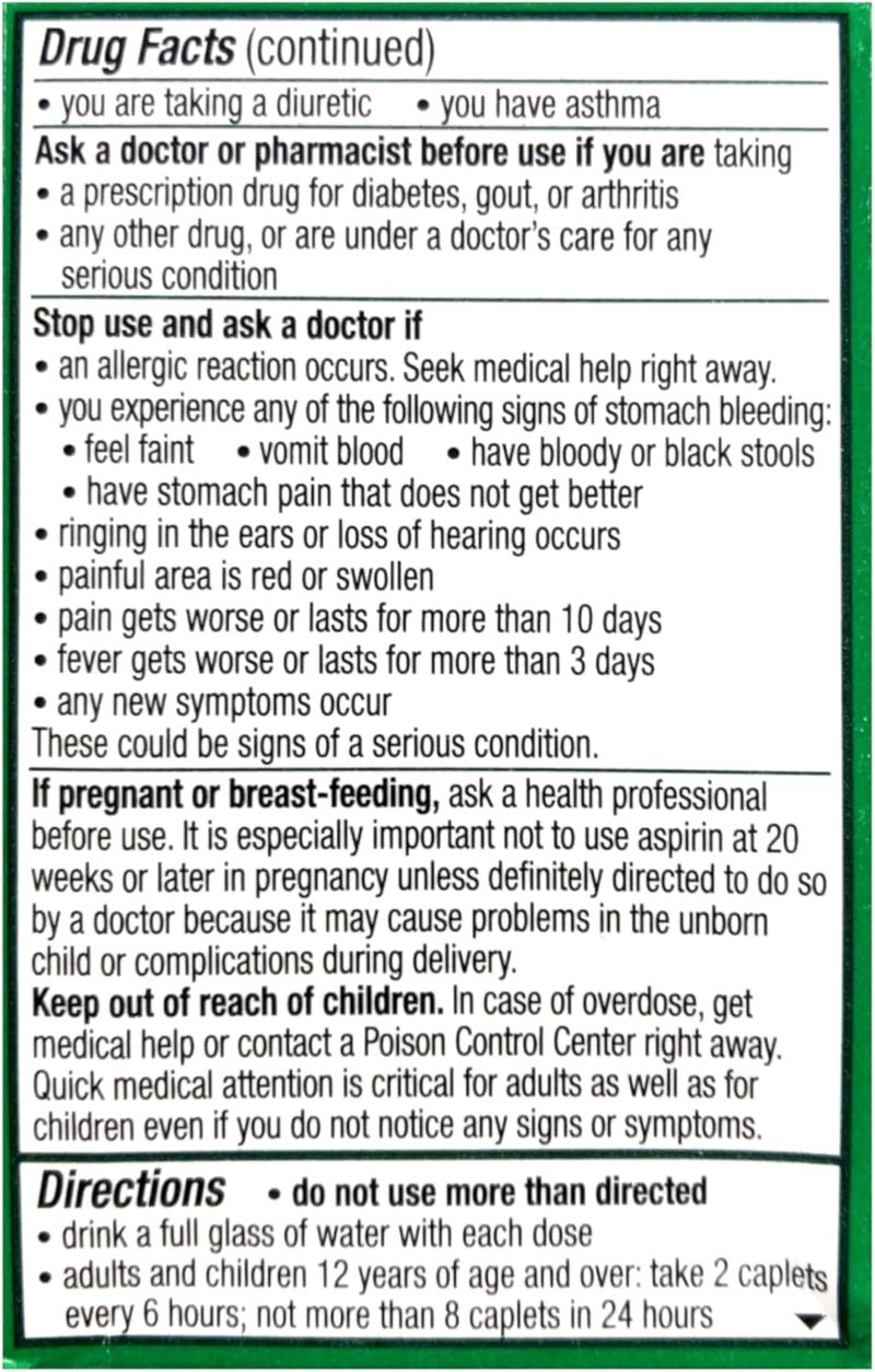 EXCEDRIN Extra Strength, Aspirin Pain Reliever Caplets, Count 1 - Headache/Pain Relief/Grab Varieties & Flavors - Image 4