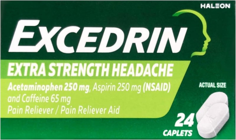 EXCEDRIN Extra Strength, Aspirin Pain Reliever Caplets, Count 1 - Headache/Pain Relief/Grab Varieties & Flavors - Image 1