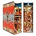 Tonecheer DIY Book Nook Kit for Adults 3D Wooden Puzzle Bookend Bookshelf Insert Library Decor Chinese Booknook Miniature House Kit with Body Motion Sensor LED Light The Banquet of Tang Dynasty - Image 2