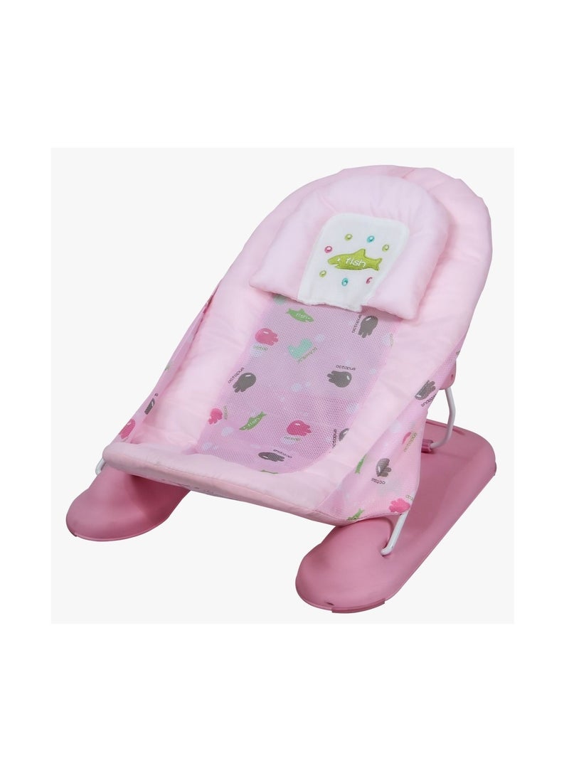 Everything For Kids New Born Spacious Baby Bather Bath Foldable 3 Position Adjustable Chair Washable Soft Mesh Large Seat - Image 2