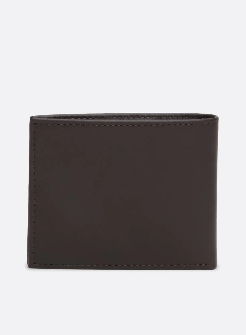 TOMMY HILFIGER Men's Small Bifold Wallet - Leather, Brown