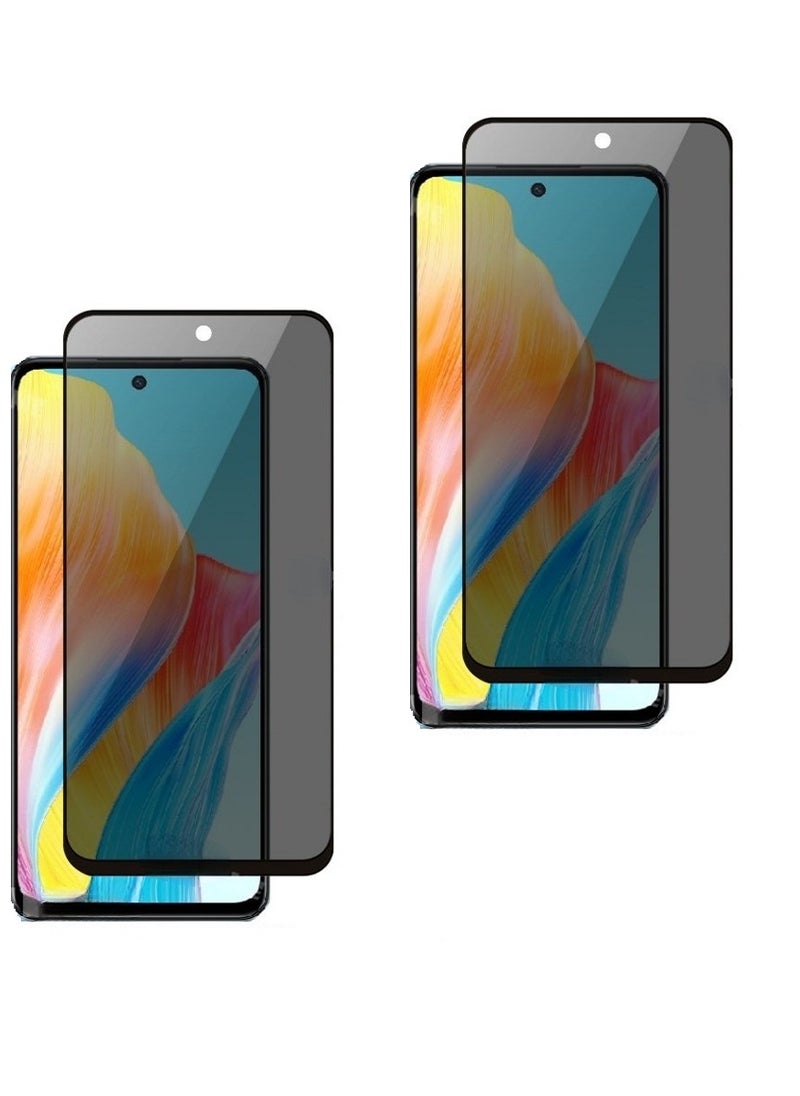 we3 2 Piece Tempered Glass Screen Protector Anti-Spy Privacy Designed For Oppo A98 Full Screen Coverage And Bubble Free - Image 1