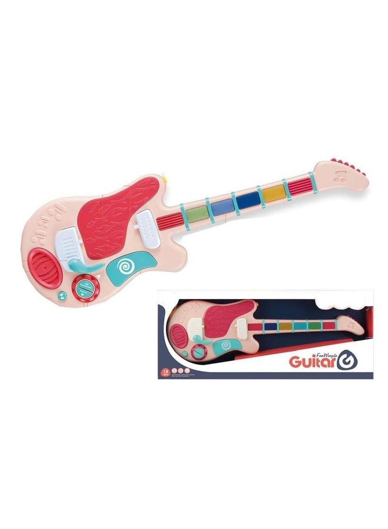 UKR Rocker Guitar Pink Electric Wireless Musical Toy – Fun Sound Guitar for Kids Ages 3+ – Perfect for Creative Play - Image 4